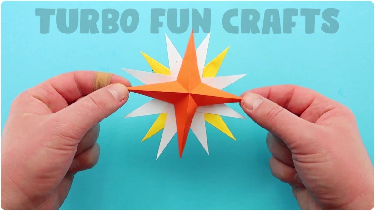 How to make a 3d Paper Star for Christmas | Winter Wonderland Decorations | Christmas Paper Crafts | TurboFunCrafts