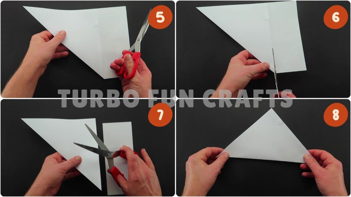 How to make a Snowflake with Paper | Snowman Paper Snowflake | Christmas Craft Ideas | Snowflake Preschool Craft | TurboFunCrafts