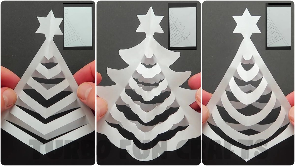 Paper Christmas Tree | Winter Decorating Ideas | Christmas Paper Crafts | 3D Paper Christmas Tree | TurboFunCrafts