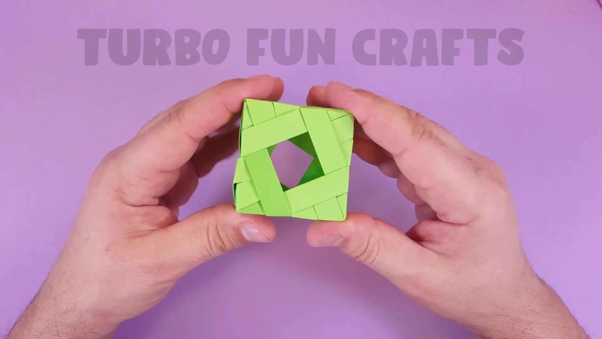 Origami Diamond Window Cube Ring