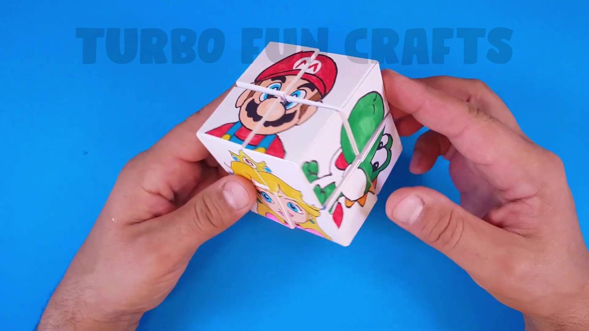 Super Mario Rubiks Cube from Paper